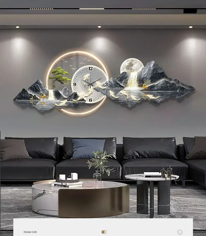 Design Luxury Wall Clocks Led Large Aesthetic Minimalist Wall Watch Silent Fashion Nordic Reloj De Pared Living Room Decoration