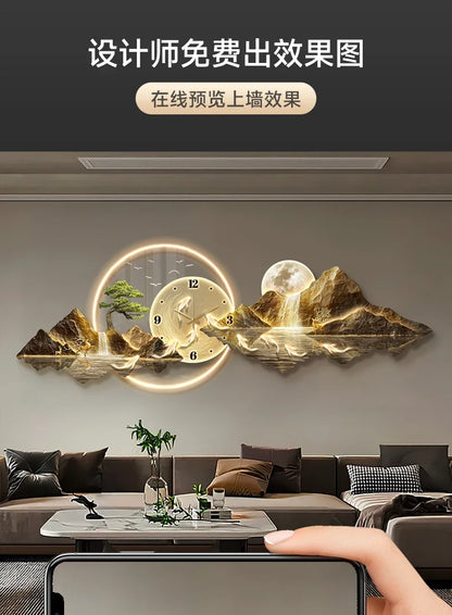 Design Luxury Wall Clocks Led Large Aesthetic Minimalist Wall Watch Silent Fashion Nordic Reloj De Pared Living Room Decoration